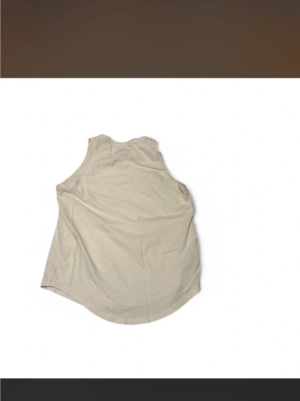 Nike Cream Knotted Cropped Tank with Black Swoosh
